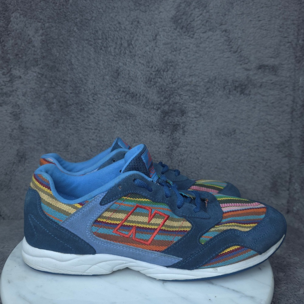 New Balance RC205 Sneakers Mens 10 Blue Multi Color Woven Suede RC205UO4